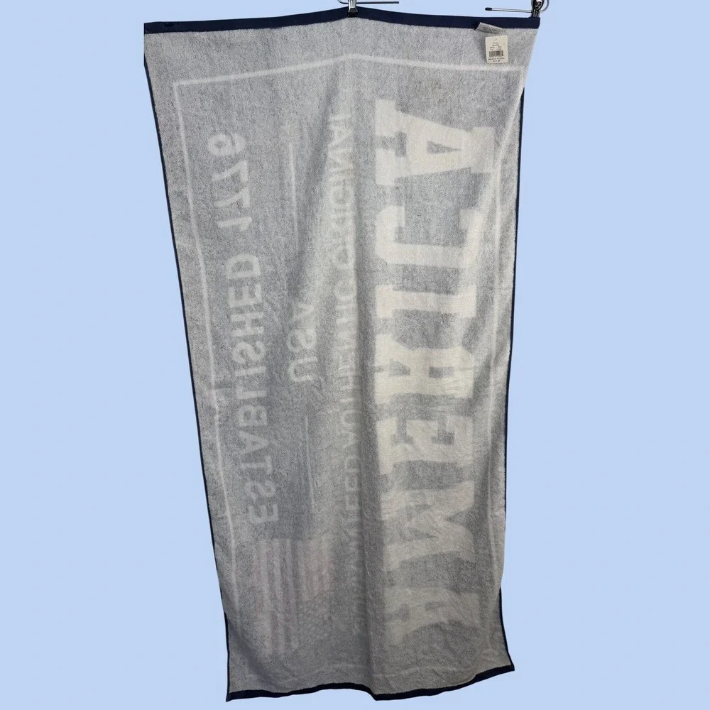 Sonoma Goods for Life America 1776 Patriotic Navy Blue Cotton Beach Towel 30x60